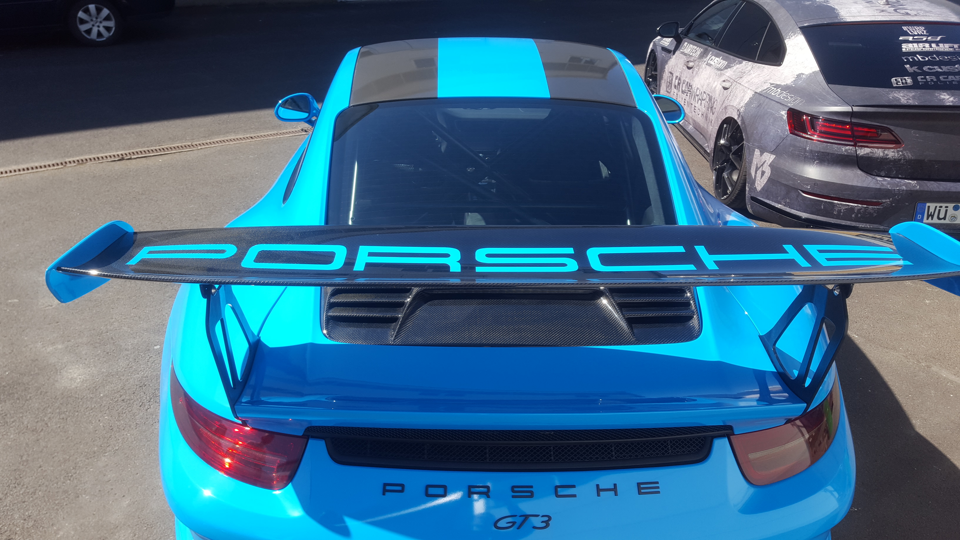 folierung würzburg Porsche GT3 Komplettfolierung Light Blue