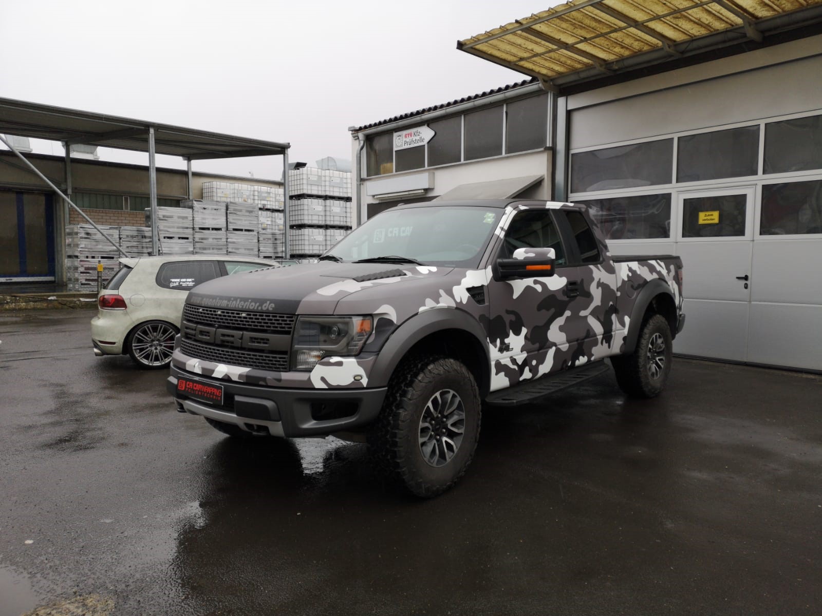 Ford Raptor Digitaldruck Komplettfolierung Camouflage Würzburg