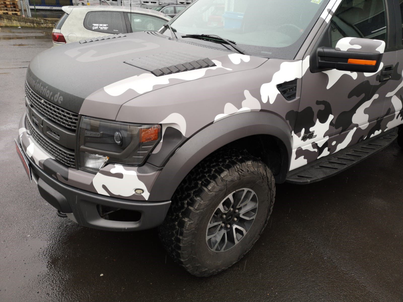 Ford Raptor Digitaldruck Komplettfolierung Camouflage Würzburg