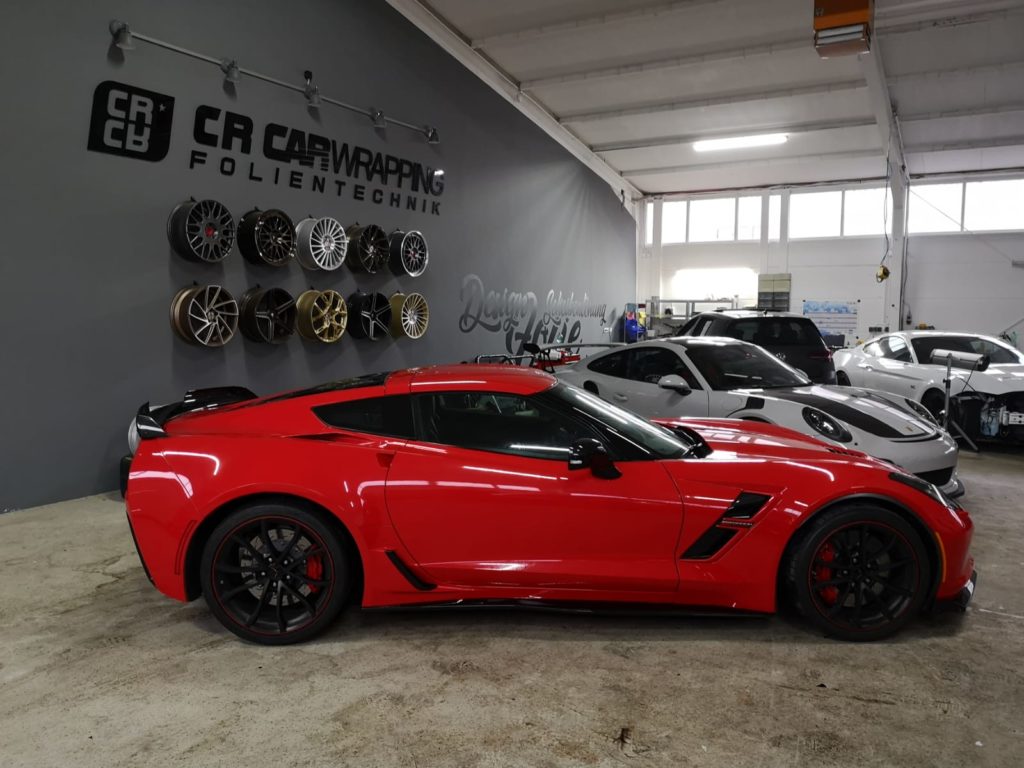 Corvette Grand Sport Folierung Rot Würzburg