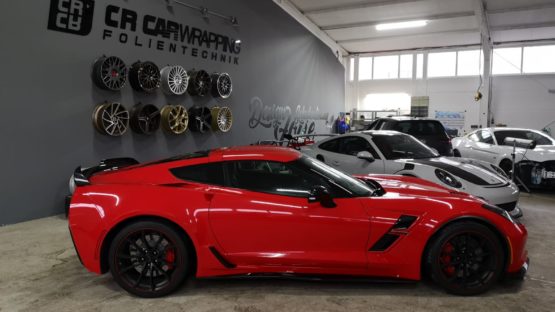 Corvette Grand Sport Folierung Rot Würzburg