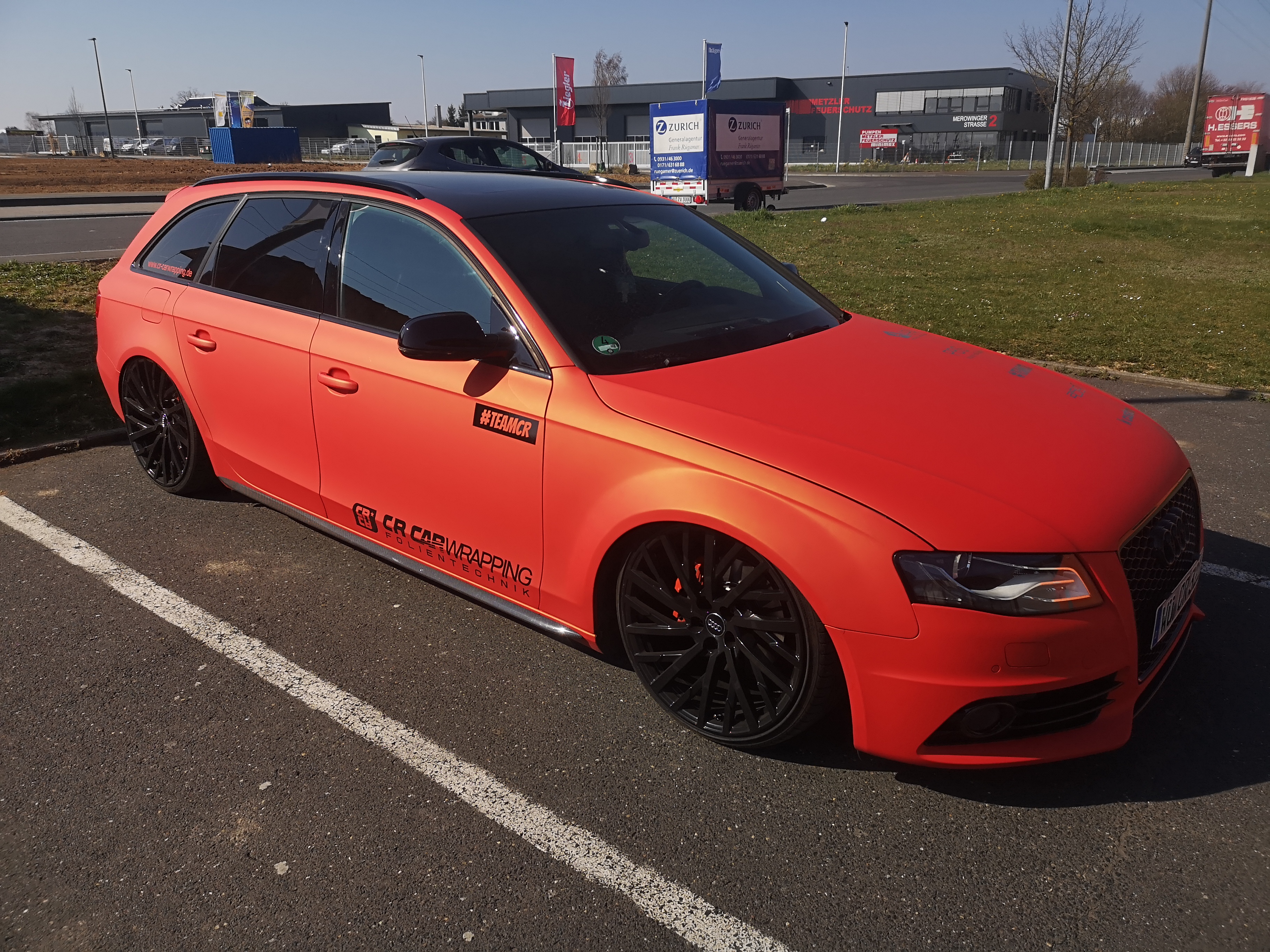 Audi A4 Komplettfolierung Inferno Red