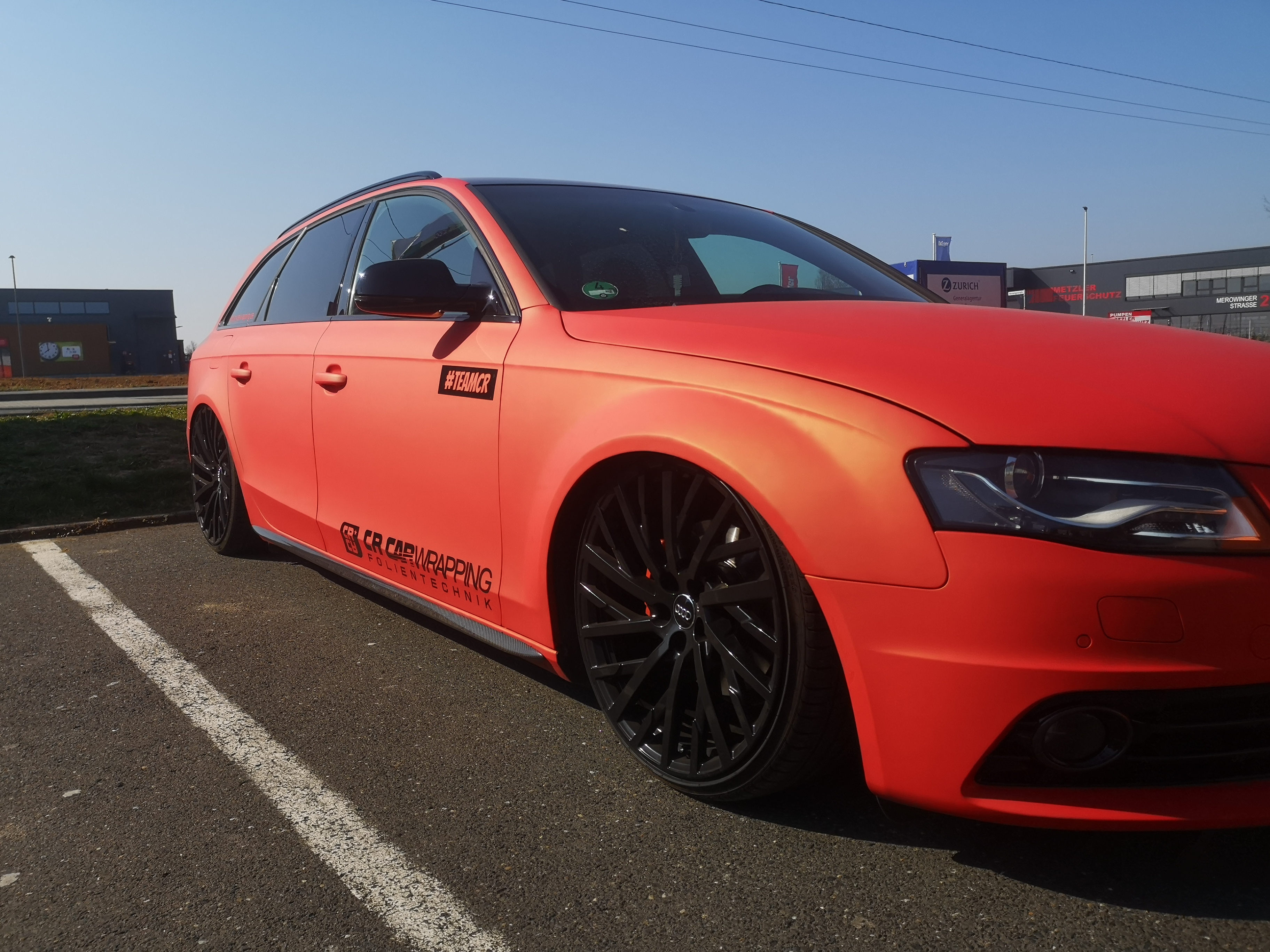 Audi A4 Komplettfolierung Inferno Red