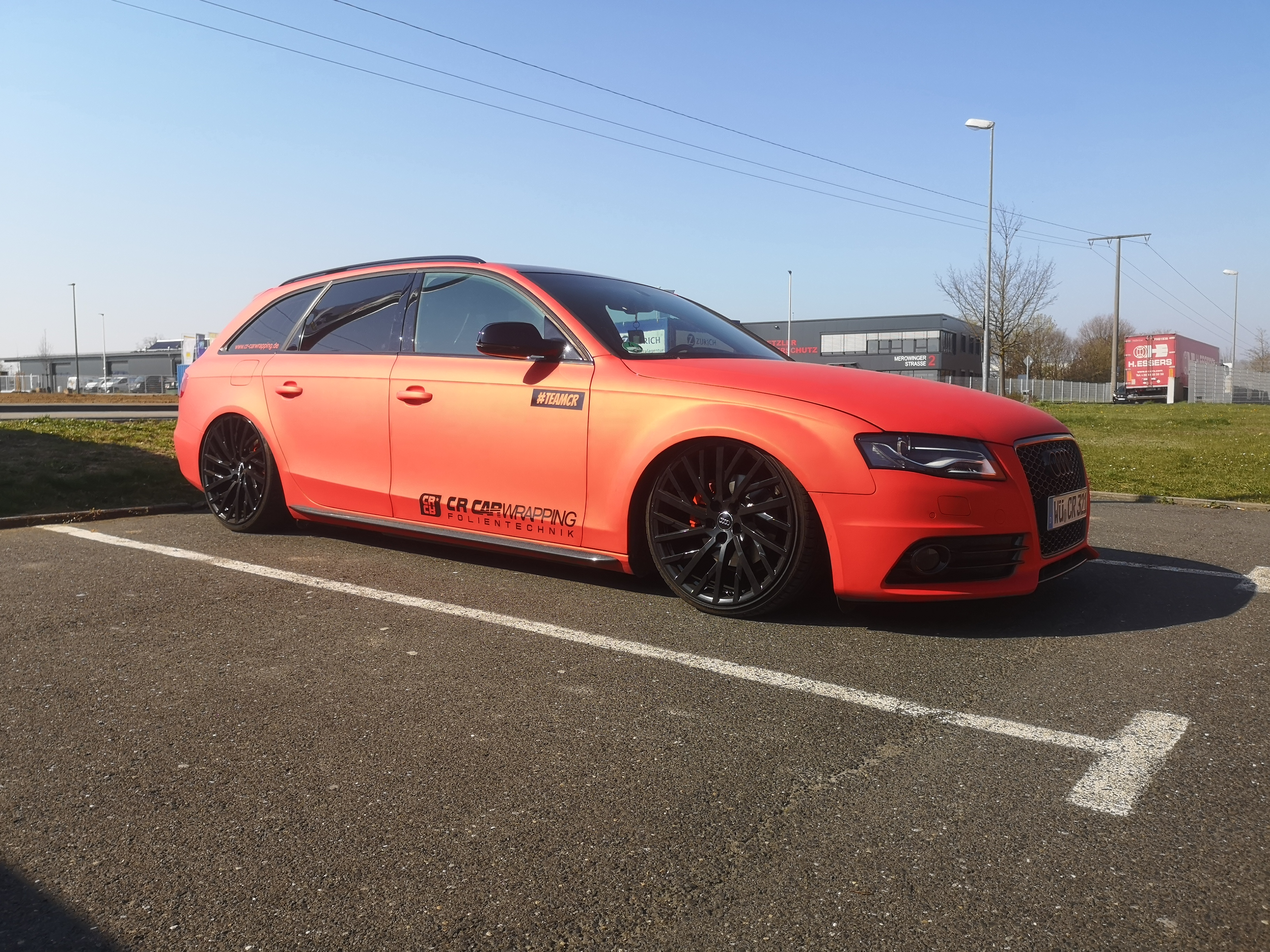 Audi A4 Komplettfolierung Inferno Red
