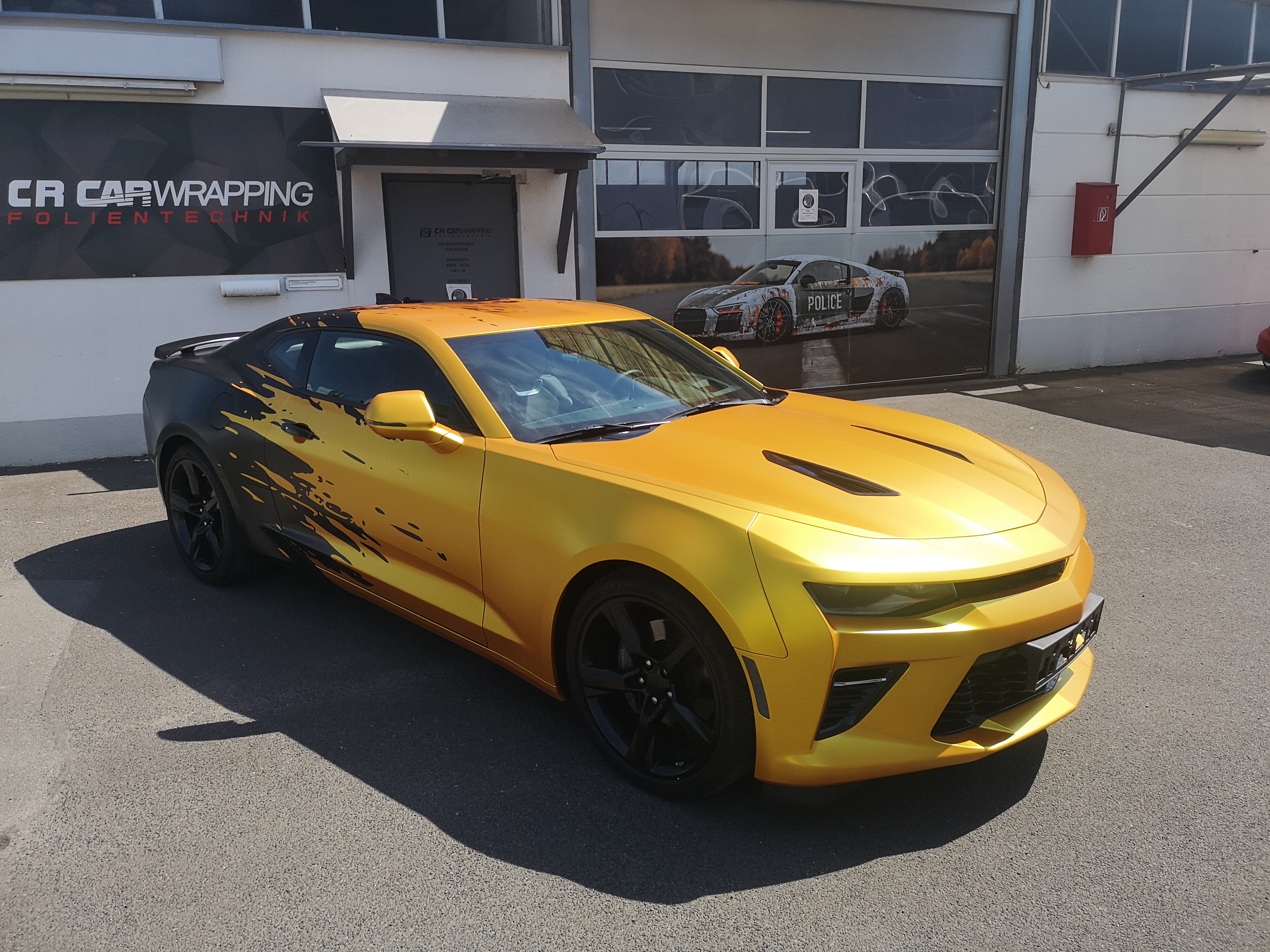 Camaro Komplettfolierung Satin Energetic Yellow