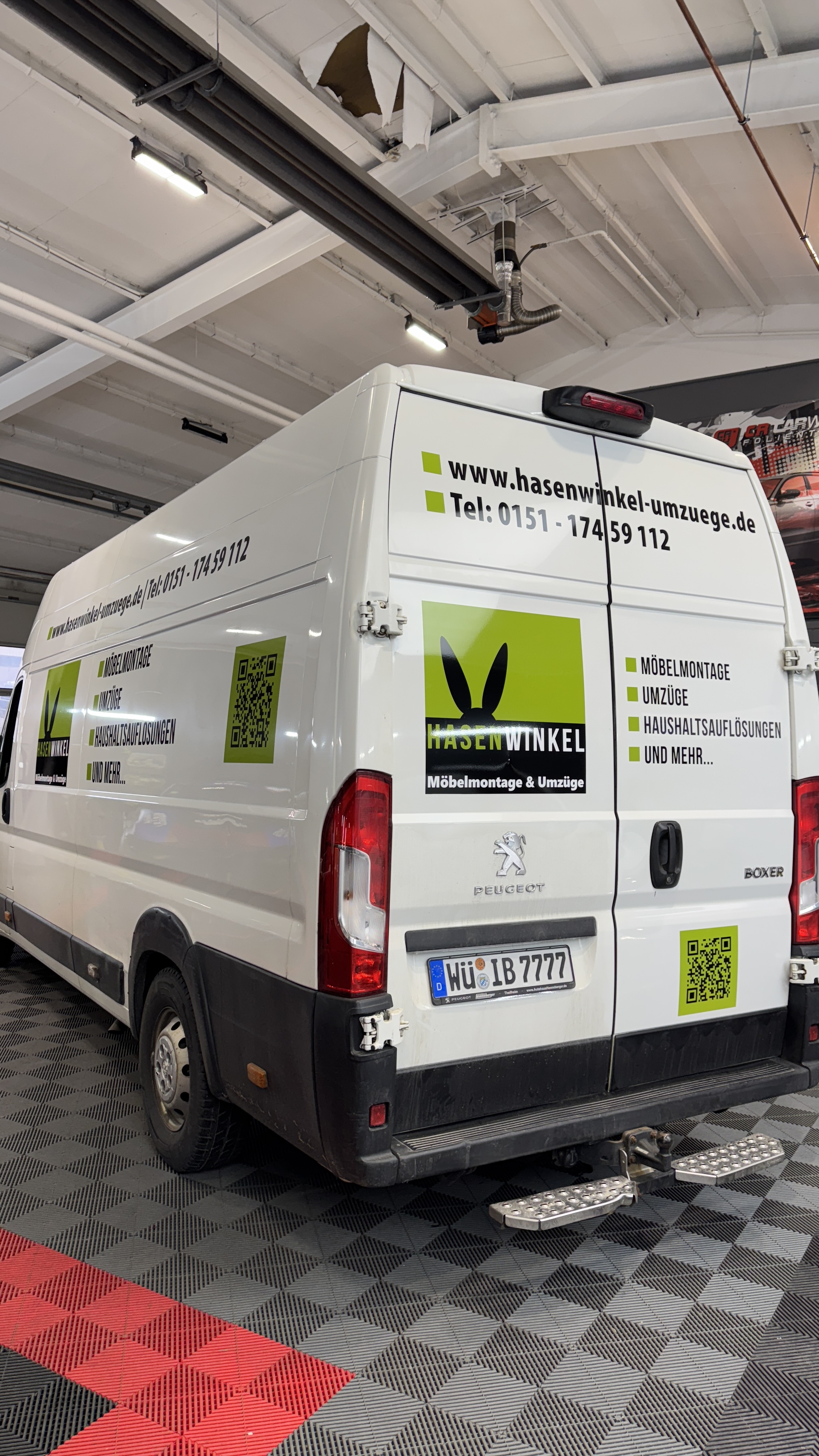 Peugeot Boxer Hasenwinkel Werbefolierung