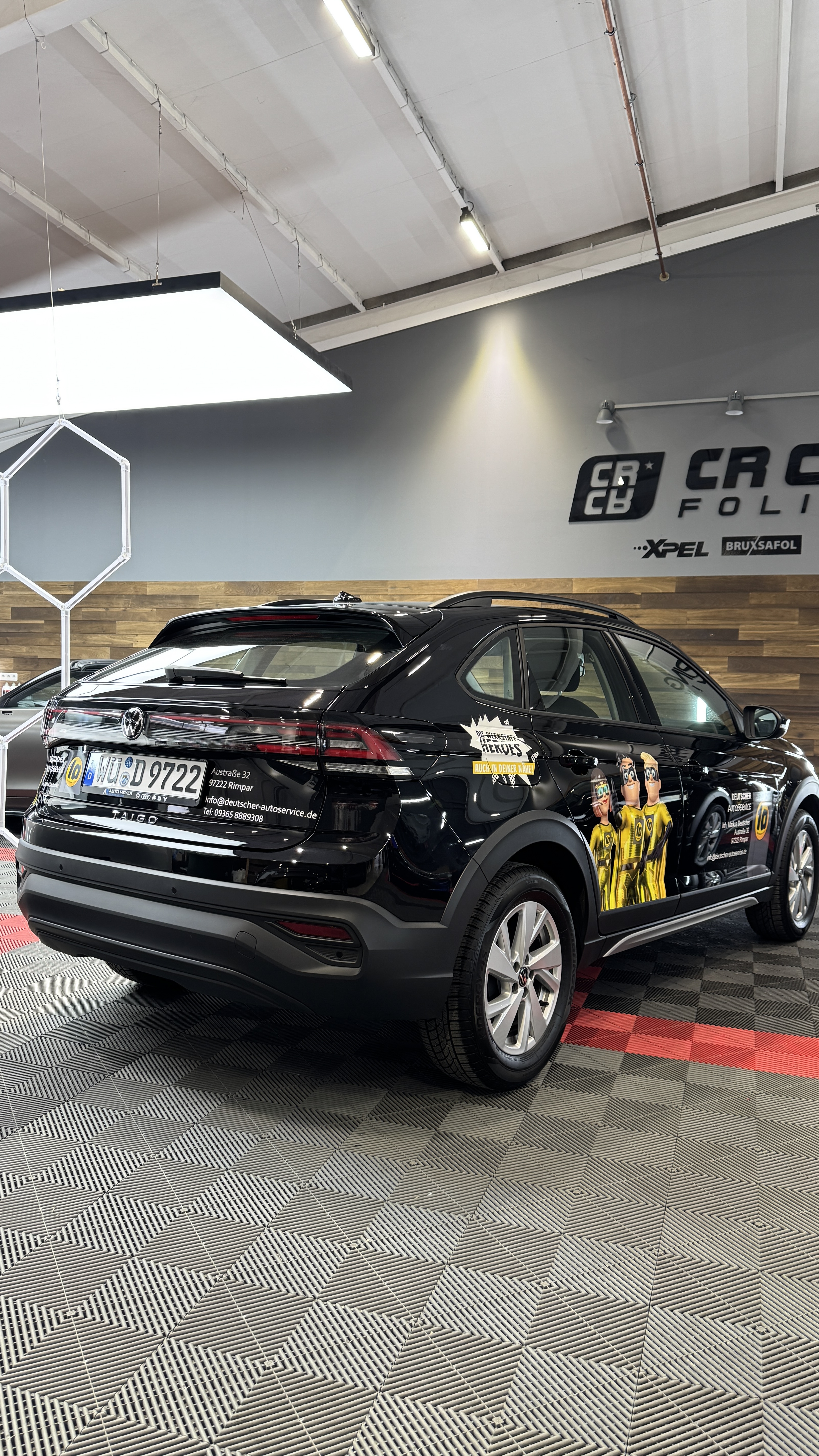 VW Taigo 1a Autoservice Werbebeschriftung inkl. Digitaldruck